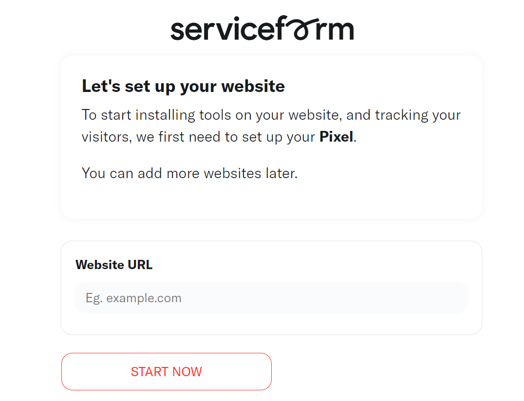 Create your Serviceform account