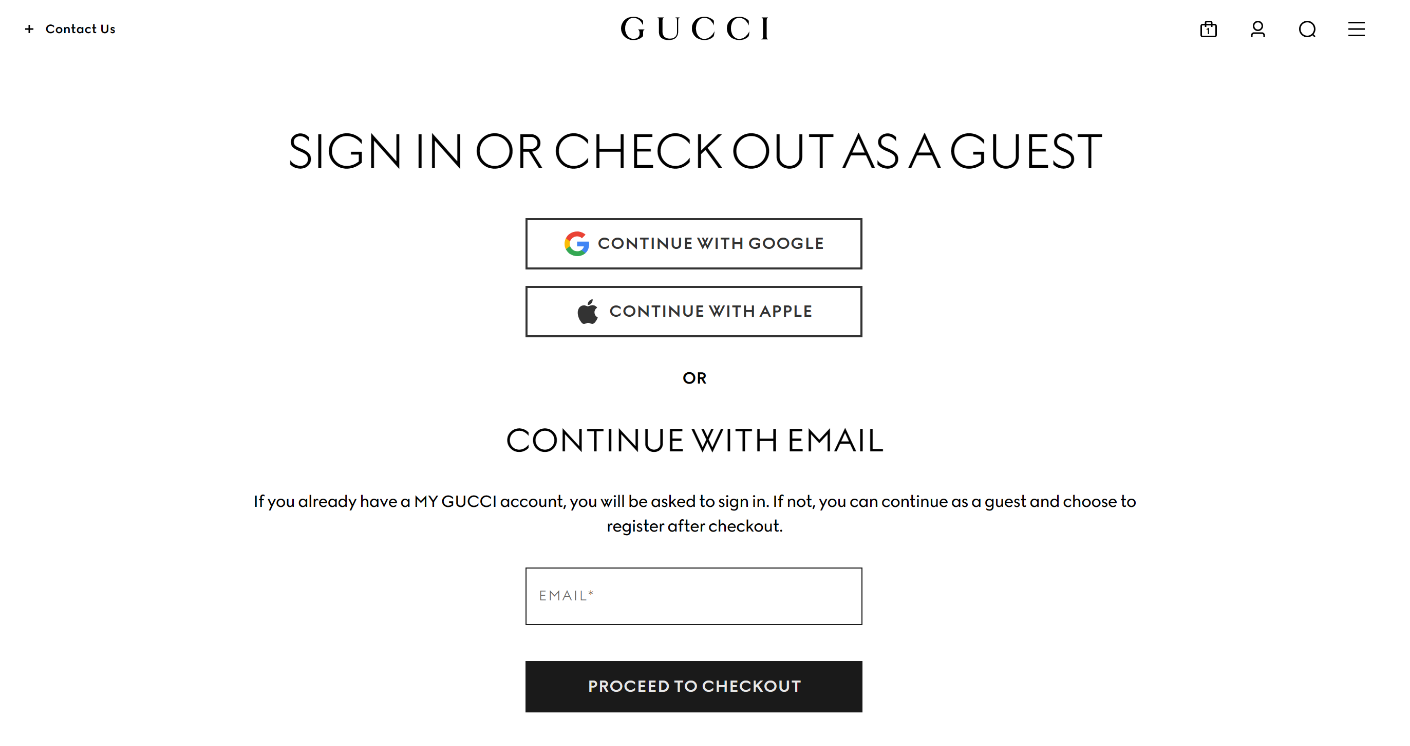 Guest Checkout Option