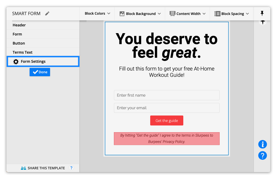 Customize your form