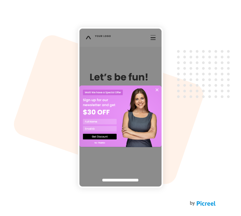 Mobile-optimized popup example