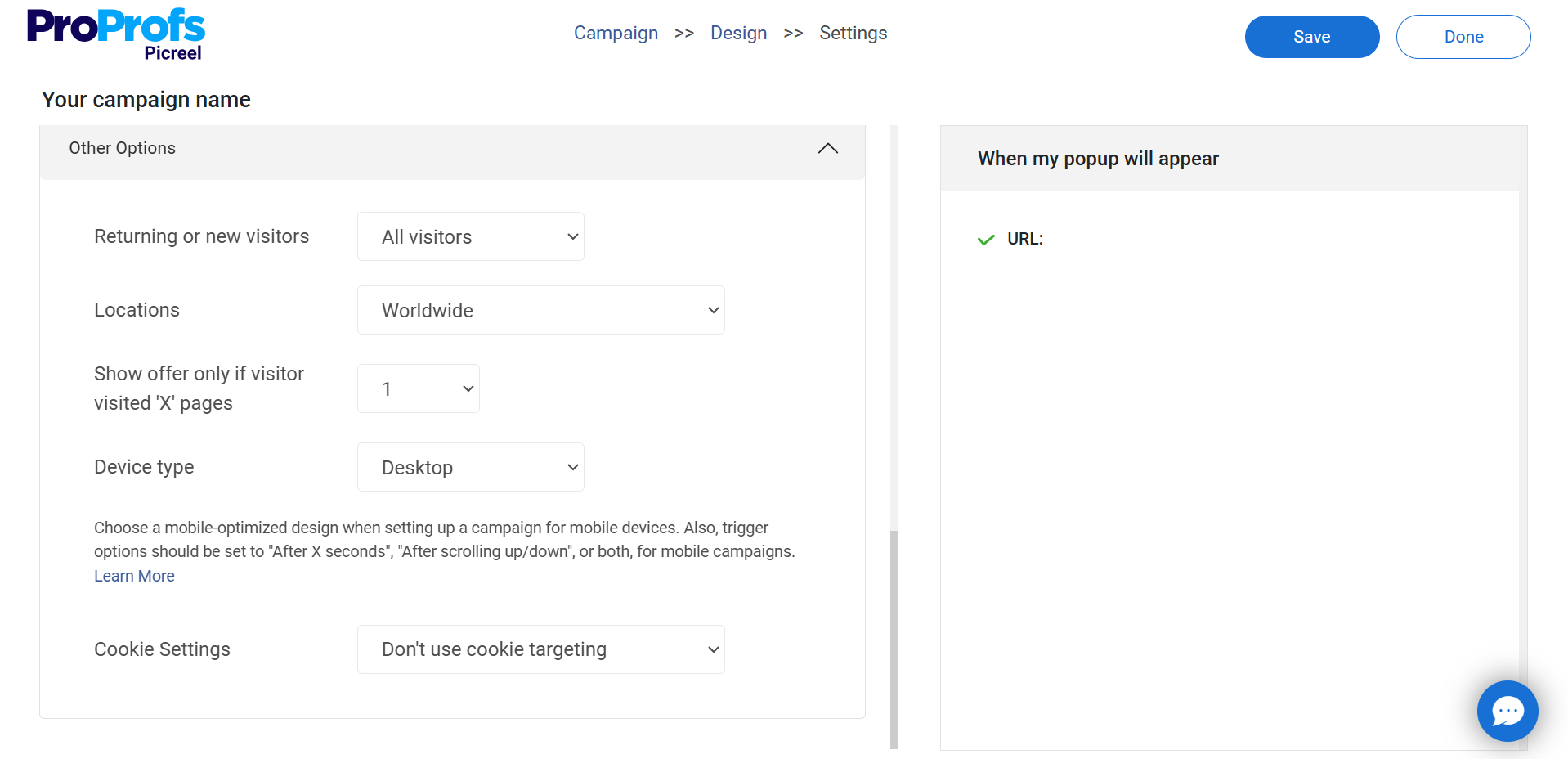 Popup triggers