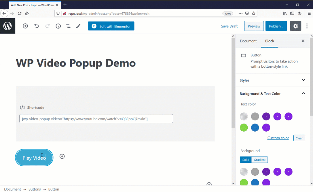 WordPress Video Lightbox plugin