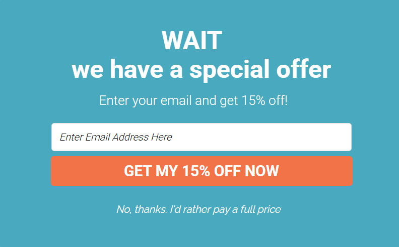 Exit WordPress Popup Picreel Template