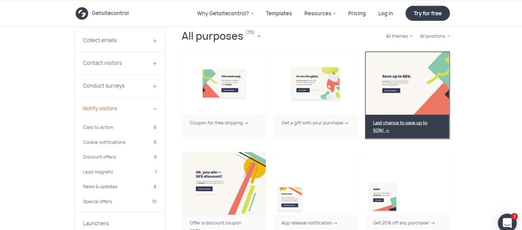 GetSiteControl Popup Subscribe Plugin