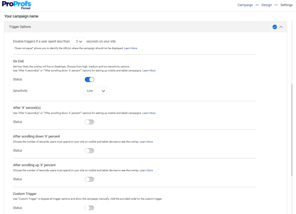wordpress alert popup - Picreel