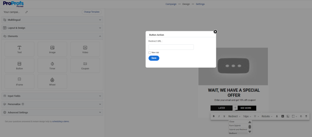 alert popup in wordpress - Picreel