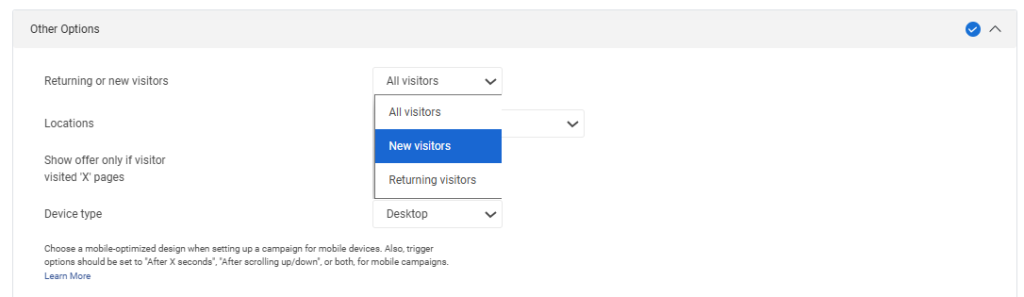 New Visitors Image Popup