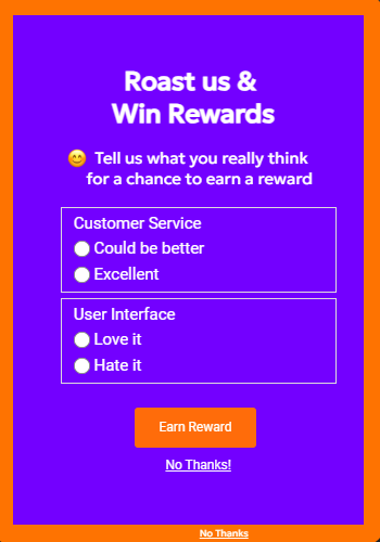 Survey-Style Exit Popups