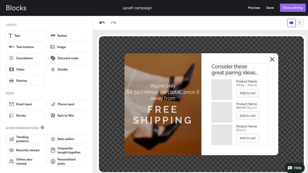 Wisepops: Best for Design-First Ecommerce Brands on Shopify and Klaviyo