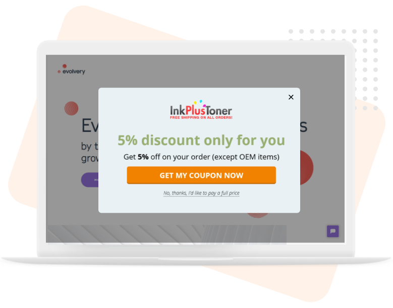 picreel popup used by evolvery