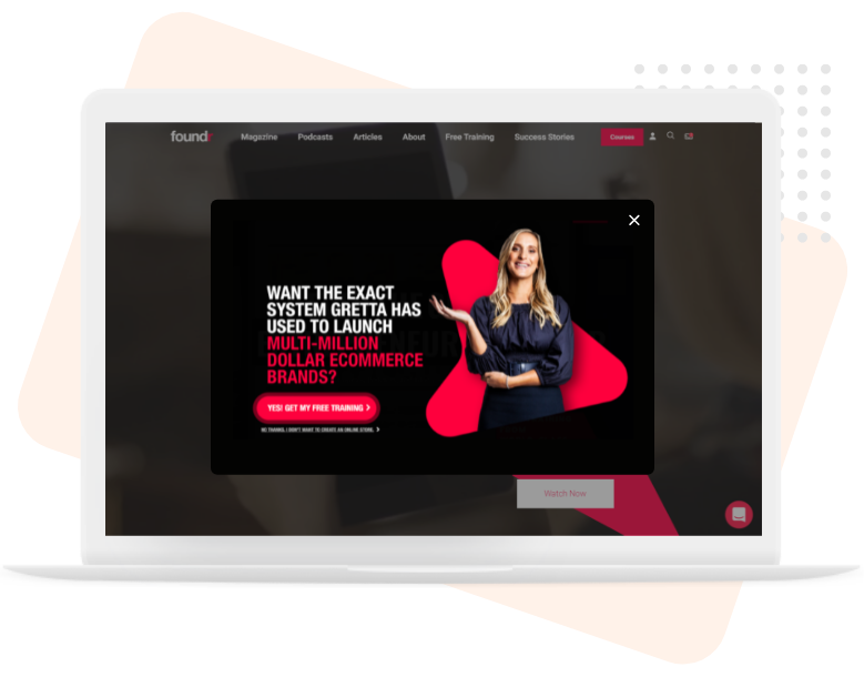 picreel popup used by foundr