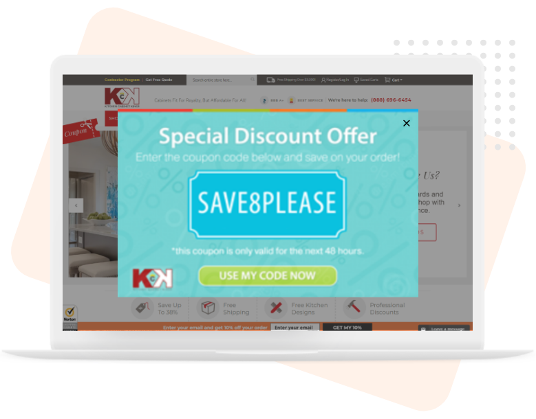 picreel popup used by kitchen-cabinet-kings