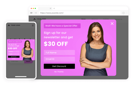 display customized popup at the right moment with picreel